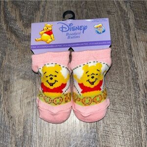 New With Tags Disney Winnie The‎ Pooh Baby Bootie Socks Size 0-6 Months